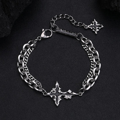 Flame Cross Bracelet