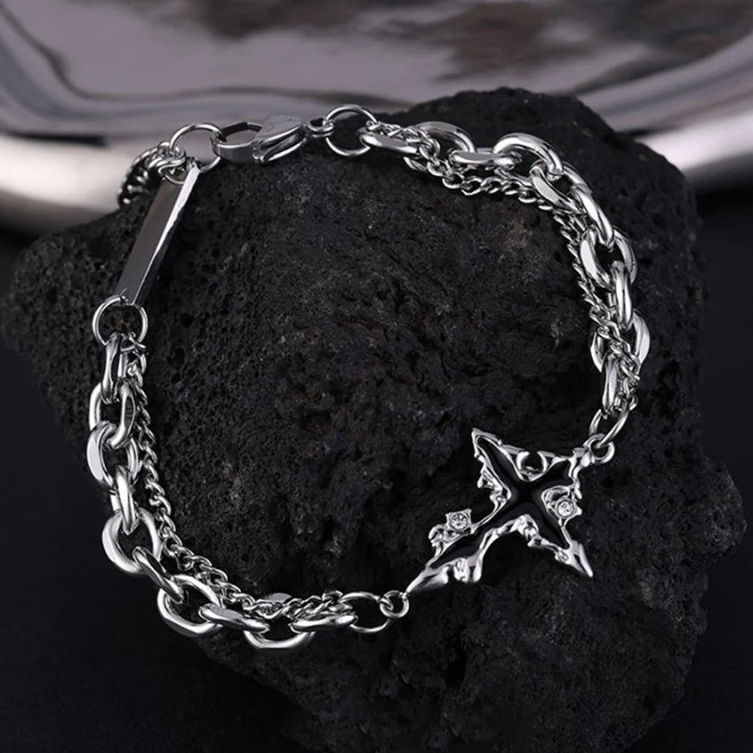 Flame Cross Bracelet