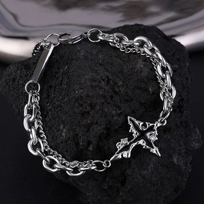 Flame Cross Bracelet