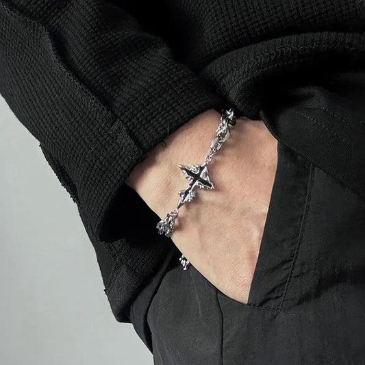 Flame Cross Bracelet